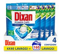 Dixan Power Caps Classic - Detergente para lavadora en cápsulas, paquete de 4 x 40 lavados