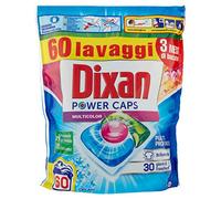 Dixan PowerCaps Multicolor Detergente Cápsulas Lavadora Ideal para Ropa Colorida 60 Lavados - 900 gr