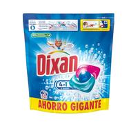 Dixan Total 4+1 Detergente en Cápsulas para Lavadora (52 lavados), jabón para ropa blanca y clara, limpieza, luminosidad y frescor en un detergente