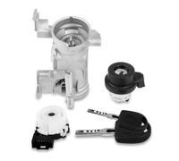 Dixhills Interruptor de encendido y arranque, cerradura de dirección, cilindro de cerradura de encendido con llave compatible con A1 A3 Q2 Q3 TT Alhambra Altea Superb III Golf, repuesto para 1K0905865