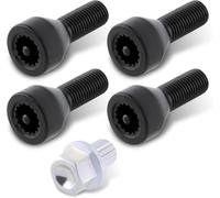 Dixhills Juego de tuercas y pernos de rueda de seguridad con bloqueo de llanta M12 x 1,5 de repuesto para accesorios de coche serie 1/3/5/6 E88 E60 E90 n.º de pieza 36136786419 36131180882 36136764057