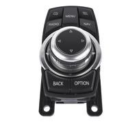 Dixhills Media Switch Controller Joystick 10 Pin Reemplazo para 7er F01 F02 F03 F04 5er F07 GT F10 F11 X3 F25 Botón de control multimedia Accesorios para coche