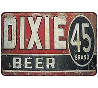 Dixie 45 Brand Beer - Señal de aluminio para decoración de patio al aire libre (20,3 x 30,5 cm)