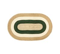 Dixie Alfombra de yute Elin striped ovalada 92x150 cm Green