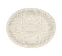 Dixie Mantel individual Braided ovalado Ivory