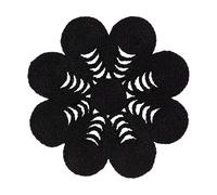Dixie Mantel individual Elin anemone Ø40 cm Black
