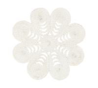 Dixie Mantel individual Elin anemone Ø40 cm White