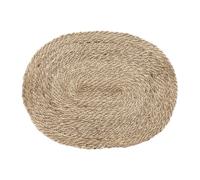 Dixie Mantel individual Elin twist ovalado natural-gris