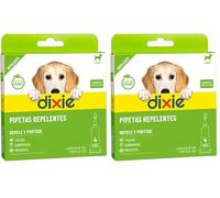 Dixie - Pipetas Repelentes Perros - 4 uds x 2 ml - Pipetas Repelentes - 4 Meses de Protección - Piojos, Mosquitos, Pulgas y Garrapatas - sin Insecticidas - Fácil de Usar - Todos los Tamaños de Perros