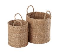 Dixie Set de 2 cestas con asa Esther cylinder Natural