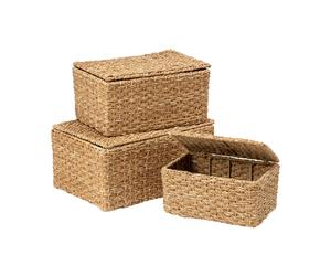 Dixie Set de 3 cestas con asa Esther Natural