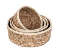Dixie Set de 4 cestas Emil algas marinas small Natural-blanco