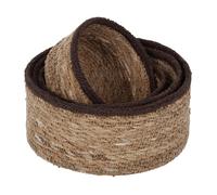 Dixie Set de 4 cestas Emil algas marinas small Natural-marrón