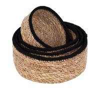 Dixie Set de 4 cestas Emil algas marinas small Natural-negro
