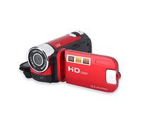 DIXII Videocámara con cámara, Videocámara Digital portátil Cámara práctica Full HD Rotación de 270 ° 1080P 16X Videocámara Digital de Alta definición Cámara de Video DV Excelentes niños (Rojo)