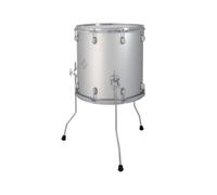 Dixon Cornerstone Hybrid Floor Tom 16"x14" Metallic Silver | Caldera de 7 capas de arce norteamericano, madera de seda roja/álamo, 6,7 mm, rebaba 45°