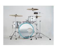 Dixon Little Roomer PODL520RGB1 - Set de 5 piezas de caoba para estudio y conciertos acústicos, color cromado con elementos en rojo/verde/azul
