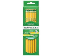 Dixon Ticonderoga Lápices madera # 2, color amarillo Box of 24