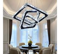 Dixun 48 W Led Moderna lámpara de araña de cristal Acero Inoxidable Colgante lámpara de techo dormitorio araña Blanco Cálido Blanco Frío