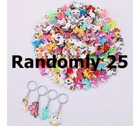 DIY 25 Piezas Llaveros de Unicornio Serie Cute Cartoon Mezclados Irregulares Aleatorios