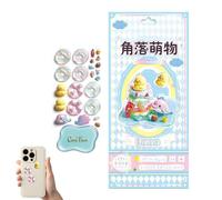 DIY 3D Stickers, Phone Case Decals, 4.13x9.06 Inches Creative Sheet with Colorful Designs, Fun Planner Scrapbook Accessories, Decorative Stickers with Cute Style, Craft Supply for Laptop