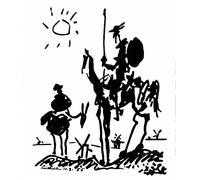 DIY 5D diamante pintura mosaico Pablo Picasso Don Quijote punto de cruz dibujo bordado redondo completo taladro arte decoración regalo 30x40cm