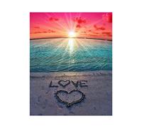 Diy 5d Diamond Painting Beach By Number Kits, Painting Cross Stitch Full Drill Crystal Rhinestone Embroidery Pictures Arts Craft for Home Wall Decor G