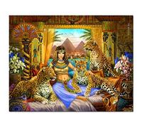 DIY 5D Diamond Painting Bordado Kits para Niños Leopardo de belleza de Egipto 25x30cm(10x432in) Pequeña Picture Diamante Pintura Taladro Completo Mosaico Punto de Cruz Diamante Crafts Decor del Hogar