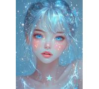 Diy 5D Diamond Painting Kit Completo Pintura De Diamante De Niña De Cuento De Hadas Dream Girl 5D Kits De Arte De Diamante Taladro Completo Redondo Imagen De Arte De Diamante Arte De Crist 30x40cm