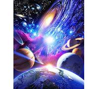 DIY 5D diamond painting kit completo Planeta de color Bricolaje Diamante Pintura por Numero kit para Ninos Rhinestone Bordado Punto de Cruz Diamante Arts Craft Pared Decoración-Square drill,40X50cm