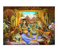 DIY 5D Diamond Painting Kit Completo Taladro,Pintura Diamante Set Belleza egipcia de leopardo Rhinestone de Painting Diamante Artes Manualidades Lienzo Pared Decoración Square Drill 60x90cm