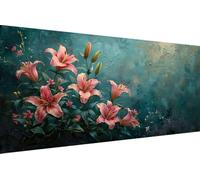 DIY 5D Diamond Painting Kit Flor, Pintura Diamante Planta Dibujos con Diamantes, 5D Manualidades Adultos Painting Kits, DIY Full Drill Round a Punto Croce per Regalos para Mujeres 60x120cm L-J763