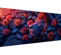 DIY 5D Diamond Painting Kit LeóN, Pintura Diamante Flor Dibujos con Diamantes, 5D Manualidades Adultos Painting Kits, DIY Full Drill Round Ricamo a Punto Croce per Regalos para Mujeres 60x120cm 0-2O39