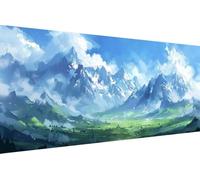 DIY 5D Diamond Painting Kit MontañA, Pintura Diamante Paisaje Dibujos con Diamantes, 5D Manualidades Adultos Painting Kits, Easy DIY Full Drill Round Ricamo per Regalos para Mujeres 50x100cm Q-9128