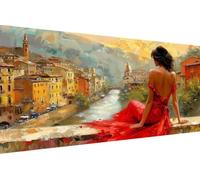 DIY 5D Diamond Painting Kit Mujer, Pintura Diamante RíO Dibujos con Diamantes, 5D Manualidades Adultos Painting Kits, DIY Full Drill Round Ricamo a Punto Croce per Regalos para Mujeres 70x140cm W-PA73