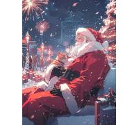 DIY 5D Diamond Painting Papá Noel Pintura Diamante Adultos, Navidad Diamond Painting Kit Completo, Square Rhinestone Bordado Punto de Cruz Diamond Painting Kit, Para Decoracion Hogar 60x80cm X-C