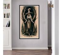 DIY 5D Kit de Pintura de Diamante, Brujas de Halloween Diamond Art Painting Punto de Cruz Bordado Mosaico Manualidades por Números para Niños Adultos Decoración Pared Hogar para Regalar 70x125cm X-255