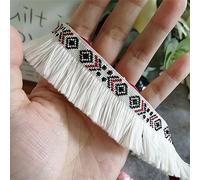 DIY Accesorios manuales, calcomanías de Costura, 3cm Lace Trim Fabric Tassel Fringe Edging Ribbon for Clothes Curtain Blanket Hammock Umbrella Decor Sewing (White,10 Meters)
