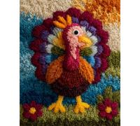 DIY Animal Alfombra Anudada Para Hacer Faisán Colorido Kit De Costura De Crochet,Kits Clásico De Alfombras Con Aguja De Pestillo Para Adultos,Set De Manualidades 3D Para Decoración D 23x35in