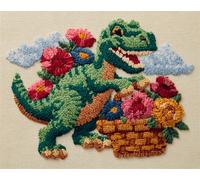 DIY Animal Kit De Alfombra Anudada Dinosaurios De Fantasía Kit De Costura De Crochet,Kits Clásico De Alfombras Con Aguja De Pestillo Para Adultos,Set De Manualidades 3D Para Decoraci 33x45in