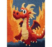 DIY Animal Kit De Gancho De Pestillo Dragón Colorido Kit De Costura De Crochet,Kits Clásico De Alfombras Con Aguja De Pestillo Para Adultos,Set De Manualidades 3D Para Decoración Del 21x29in