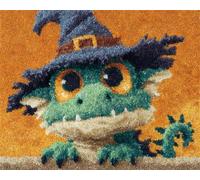 DIY Animal Kit De Gancho De Pestillo Dragón De Dibujos Animados Kit De Costura De Crochet,Kits Clásico De Alfombras Con Aguja De Pestillo Para Adultos,Set De Manualidades 3D Para Dec 23x16in
