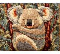 DIY Animal Kits Para Tejer Con Aguja De Lengüeta Koala De Fantasía Kit De Costura De Crochet,Kits Clásico De Alfombras Con Aguja De Pestillo Para Adultos,Set De Manualidades 3D Para 23x16in