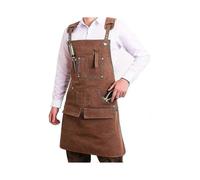 Diy Apron with Multi-pocket Tool Holder Waxed Canvas Work Apron, Water And Wax Resistant Unisex Apron, Great for Engineers Carpenter Craft Potter