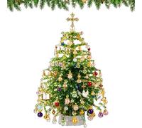 DIY Beaded Christmas Tree Kit, 3D Crystal Bead Holiday Craft Set，Faith