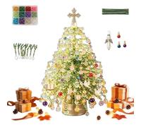 DIY Beading Kit, Christmas Tree Craft, Fairy Jewelry with Instructions