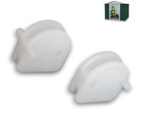 DIY Best Buy Deslizadores de puerta de repuesto para cobertizo de metal, compatibles con Yardmaster Outsunny UK y otros, PETG duradero, blanco, juego de 2, fabricado en Reino Unido
