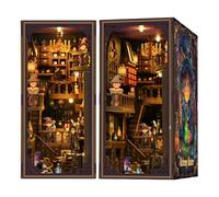 DIY Book Nook De Madera Maestro Alquimista 396 Piezas, Sujetalibros 3D Fantasía con Luz Táctil y Panel Acrílico Antipolvo, Regalo De Cumpleaños Book Nook