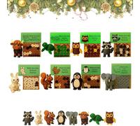 DIY Button Highland Cow Craft Kit, DIY Highland Cow Button Ornament, Animal Theme Fun Christmas Christmas Tree Ornament Kit with Turtle, Christmass Tree Hanging Decorations (all)