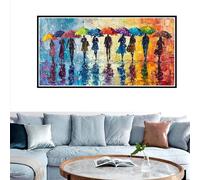 DIY Chica Pintar por Números Paraguas De Colores Pintura por Números Adultos con Bastidor y Grande Lienzo 30x60cm, Kit de Pintura al óleo con 3 Pinceles and Pigmento Acrílico, Room Decor, Regalo Mujer